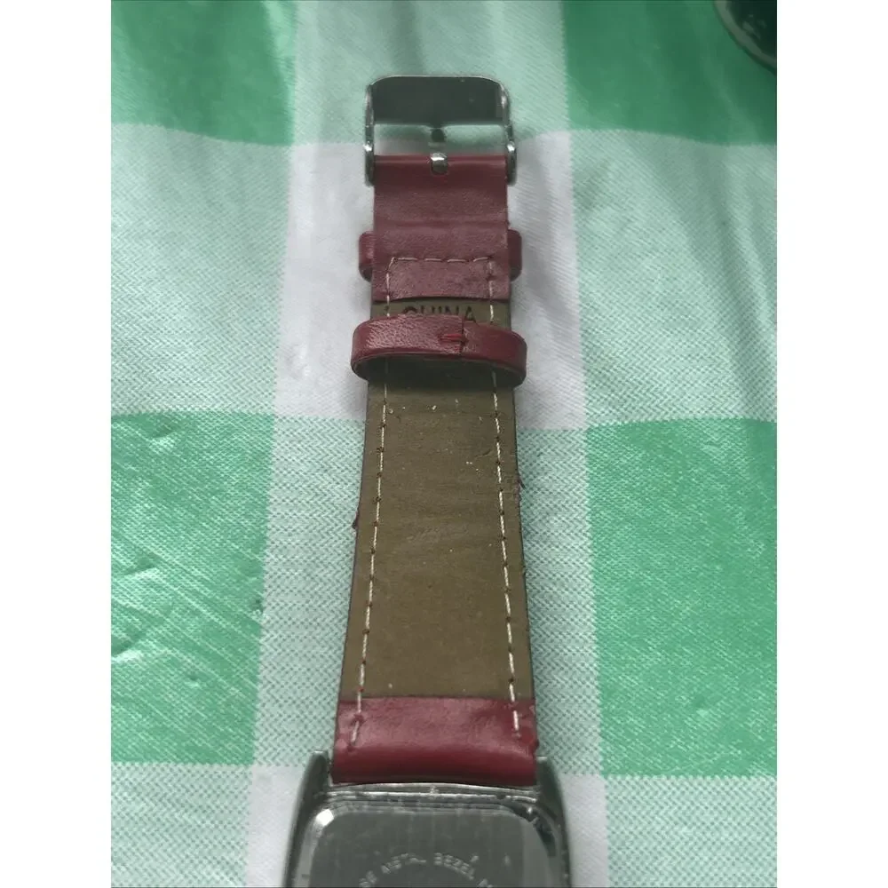 Merona Silver Tone Red Band Women’s Quartz Watch